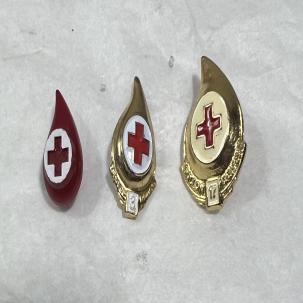 Three American Red Cross Blood Donor Pins