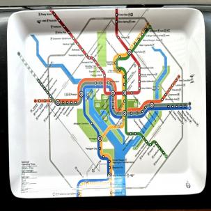 Washington DC Metro Map Plastic Tray - 15" Across