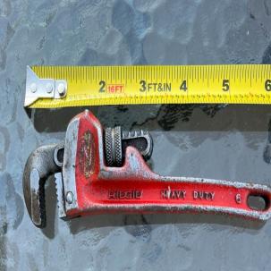 Vintage Rigid 6-inch Pipe Wrench - The Ridge Tool Co. Elyria O. USA