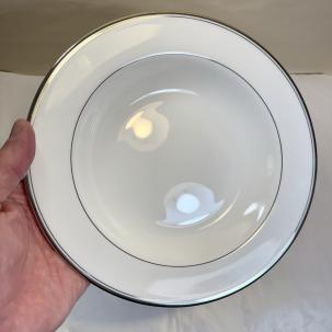 New with Tags - One Mikasa GOTHIC PLATINUM Rim Soup Bowl Bone China AK018 - 9"